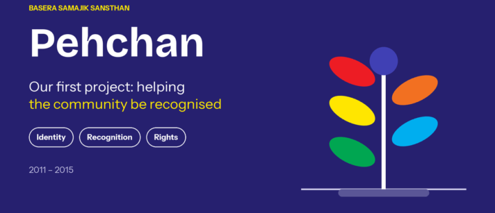 Pehchan – Our First Project, Helping the Community Be Recognised (Started Oct 2011)